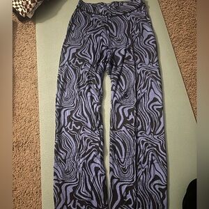 Pamola Wool Blue and Black psychedelic Print Pants